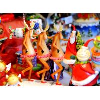6237_3434 Angebot Weihnachtsmarkt - Plastikfiguren als Weihnachtsdekoration, tanzende Rentiere. | 